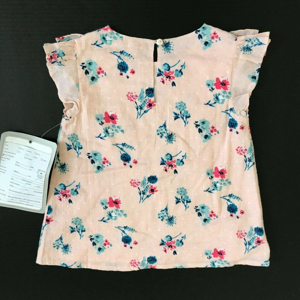Ruby & Bloom Childrens Ruffle Woven Top - Picture 2 of 4